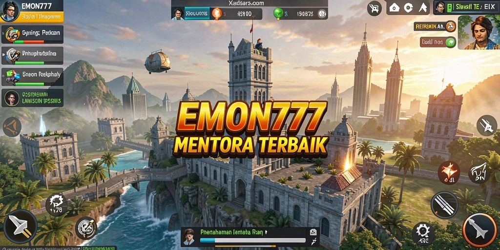 Tampilan menarik dari gameplay Tower Defense EMON777 yang mendebarkan.
