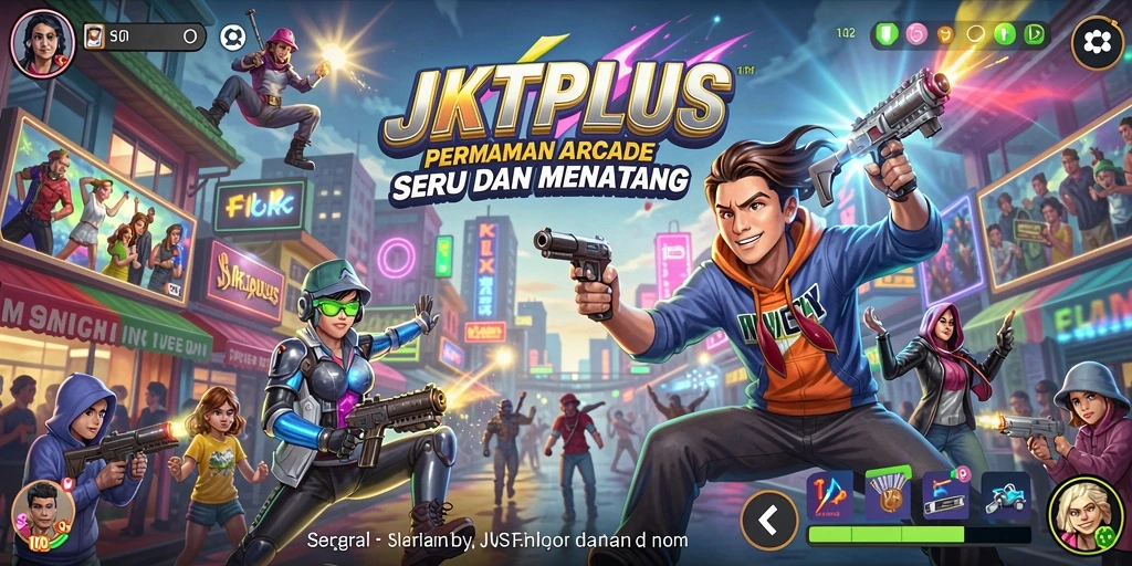 Tampilan gameplay JKTPLUS yang seru dengan tantangan Arcade.