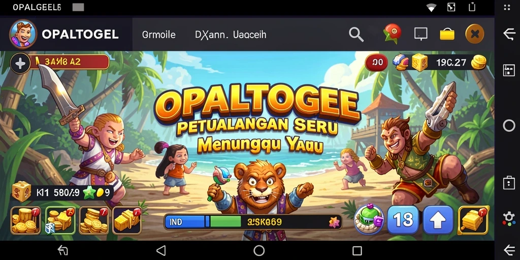 Screenshot menunjukkan gameplay seru dalam OPALTOGEL.