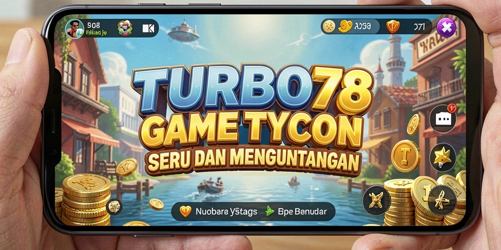 Screenshot gameplay TURBO78 menunjukkan aksi manajemen bisnis yang seru.